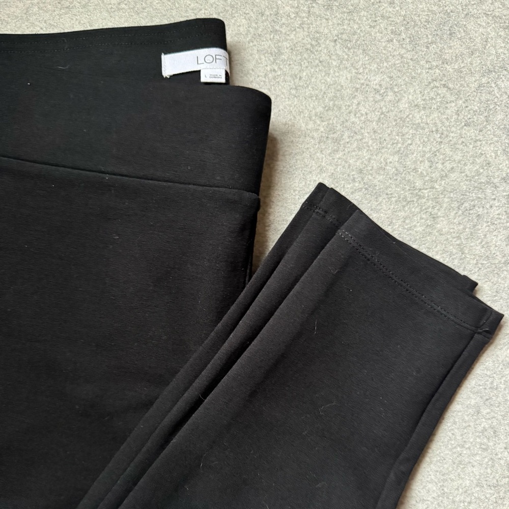 LOFT Black Ankle Leggings - Picture 4 of 8